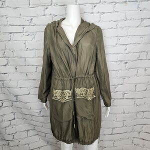 Marchesa Voyage Green Silk Jacket